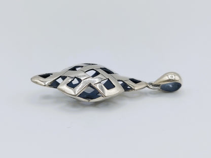 Zilveren hanger, modern design, 925