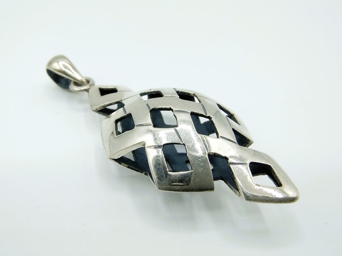 Zilveren hanger, modern design, 925