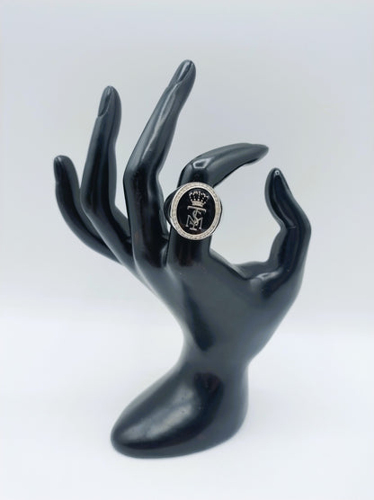 Zilveren zegelring, Ti Sento, 19 mm