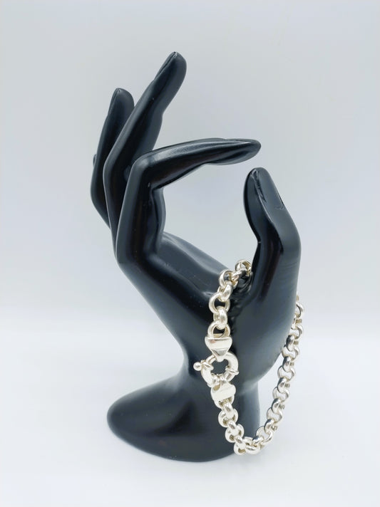 Zilveren jasseronarmband, 8 mm, 20 cm