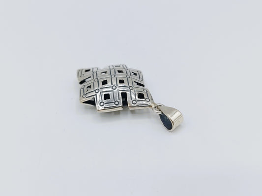 Zilveren hanger, modern design, 925