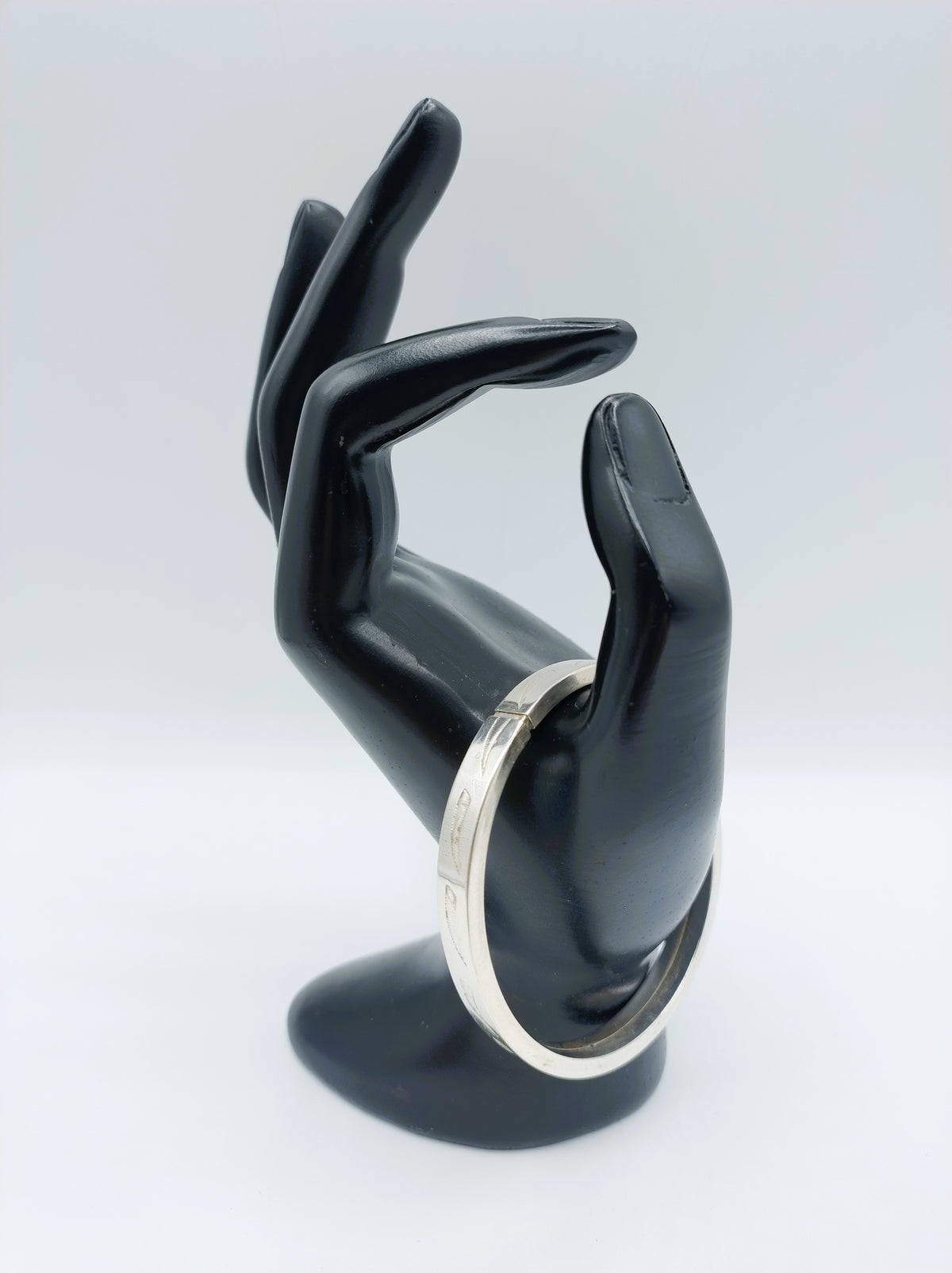 Zilveren vintage armband met golfmotief en stempeling 835
