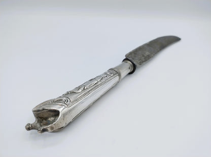 Boerenmes met zilveren heft, P. Schmidt, Leeuwarden, 1825