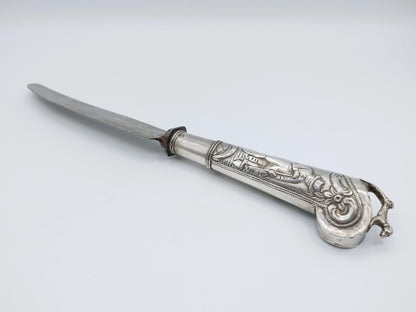Boerenmes met zilveren heft, P. Schmidt, Leeuwarden, 1825