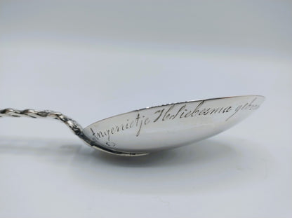 Zilveren geboortelepel, IJbele Steensma, Bergum, 1932