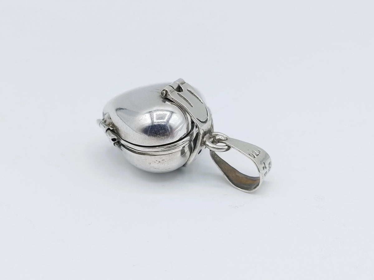 Zilveren hart medaillon hanger, 925