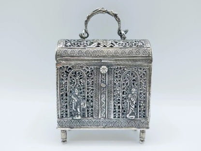 Zilveren knottekistje met apostelen, Schoonhoven, 1891