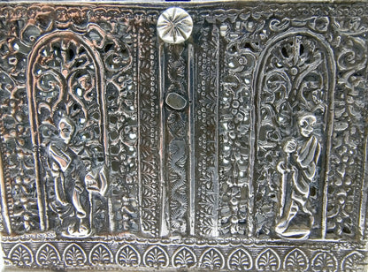 Zilveren knottekistje met apostelen, Schoonhoven, 1891