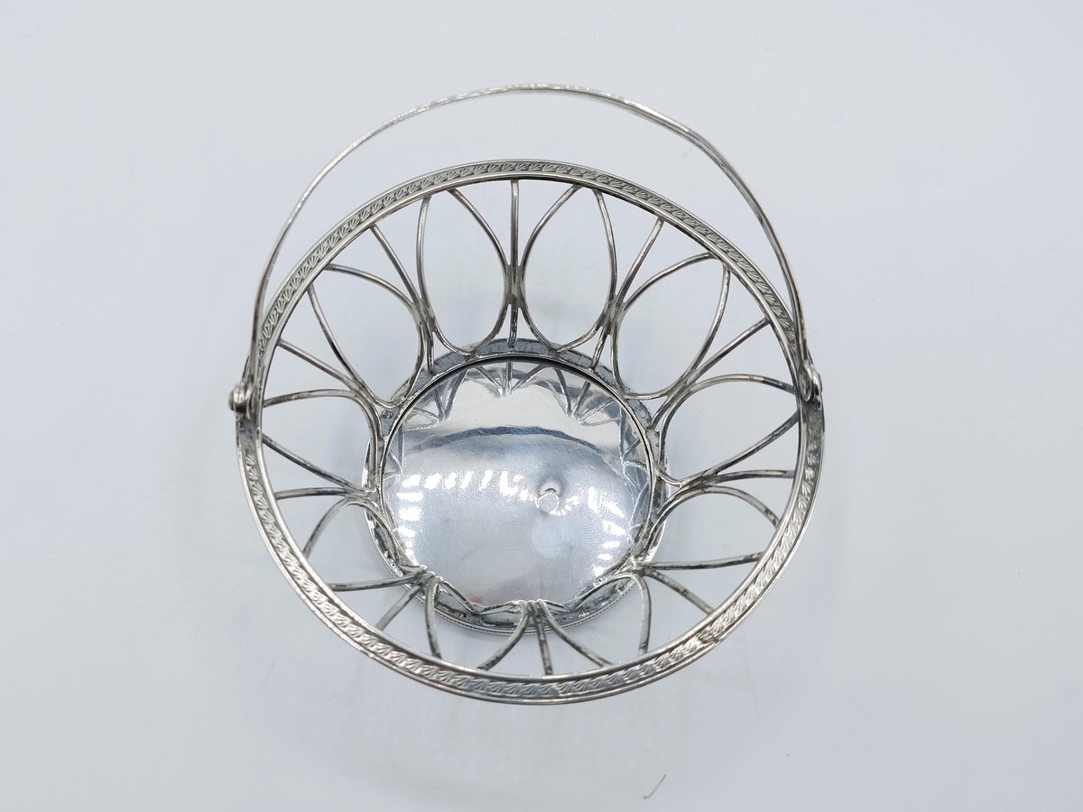 Zilveren wol- of kluwenmandje, J. van Wijk sr, Amsterdam, 1821