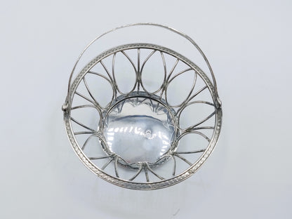 Zilveren wol- of kluwenmandje, J. van Wijk sr, Amsterdam, 1821