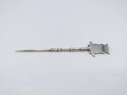 Zilveren pijpenwroeter met wapen van Terschelling, Bijkamp, Steenwijk, ca. 1930