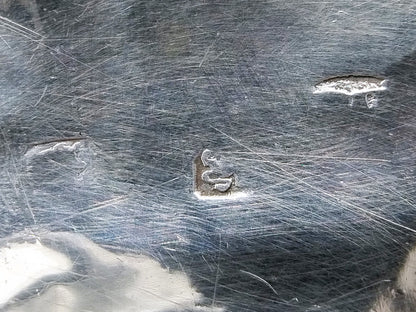 Detail van zilvermerken op de punchlepel