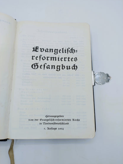 Duits Evangelisch Refomiertes Gesangbuch met zilveren slot, 1954