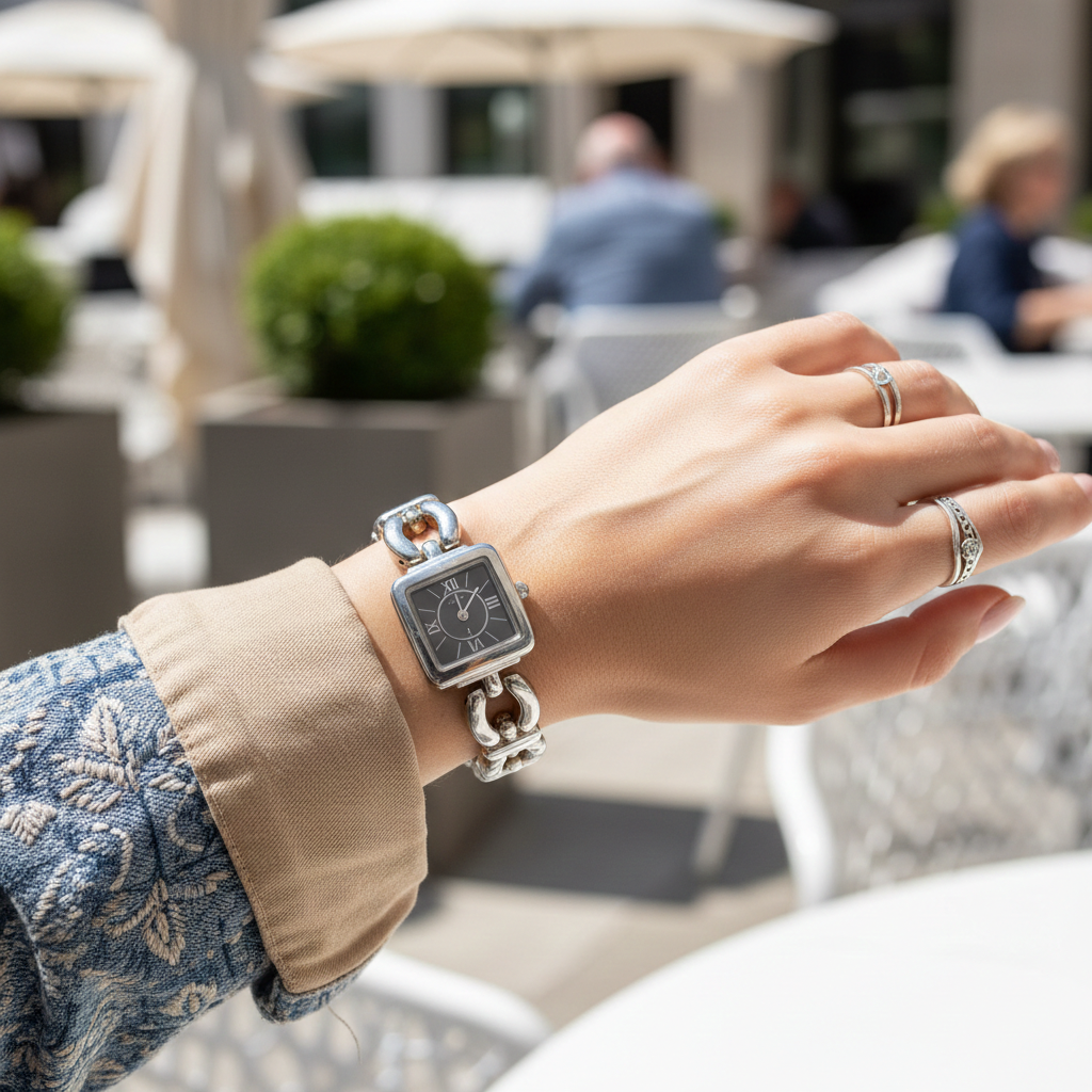 Silver ladies watch, Accurist, 19 cm