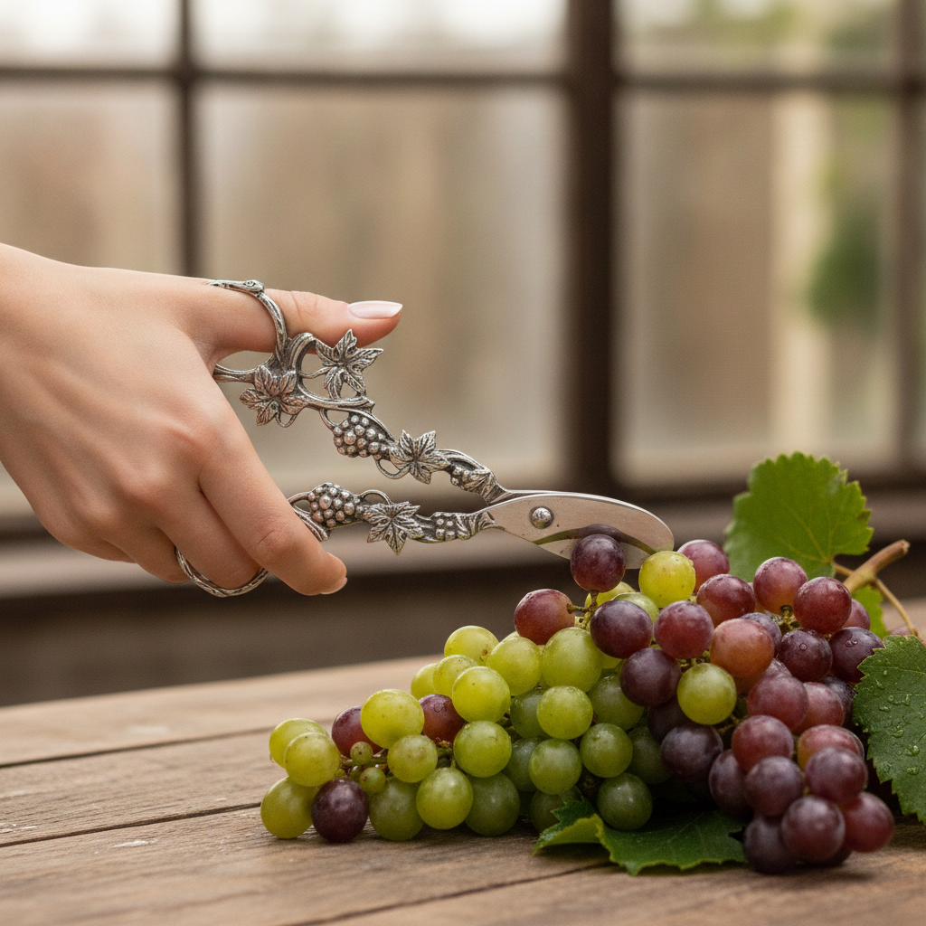 Silver grape scissors, Schoonhoven, 1963