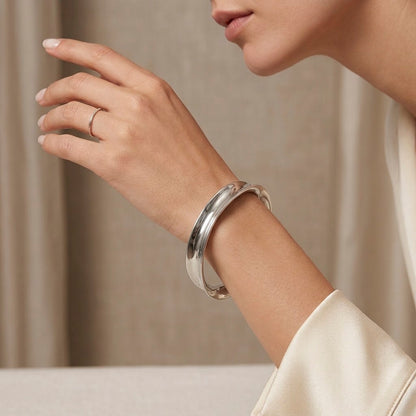Zilveren designarmband, bangle, 925