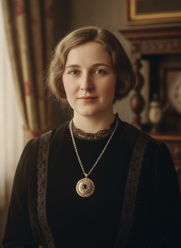 Silver jasseron chain with traditional costume pendant, J. van den Berg, Kampen, ca. 1915