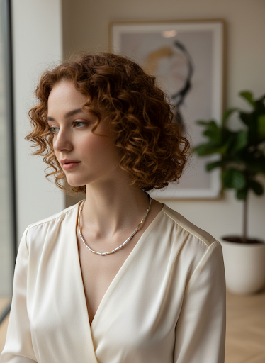 Zilveren ketting met gouden schakels op metaal, 925/ 585