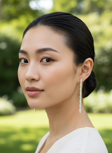 Silver design earrings, 925
