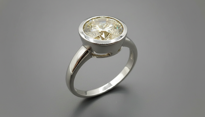 Zilveren ring met grote zirkonia, 925, 18 mm