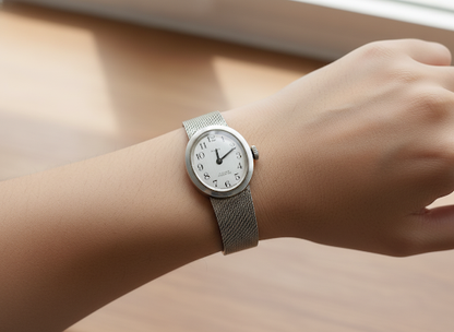 Silver ladies' watch, Ancre, Incabloc, 16 cm