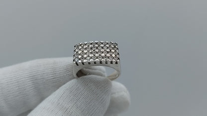 Silberring mit Zirkonia, 18 mm