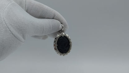 Großer Kamee-Anhänger aus Silber 925